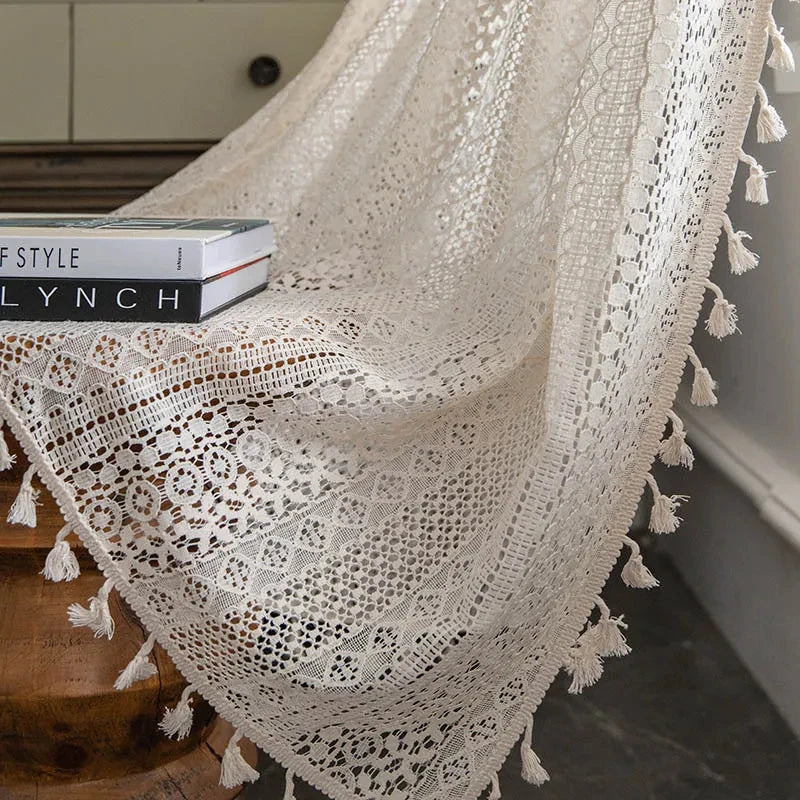 Rideau Beige "Bristol" Macramé&Co | La décoration bohème de votre intérieur