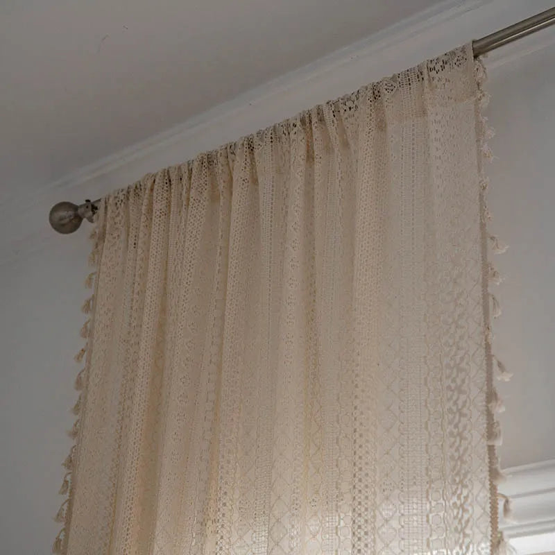 Rideau Beige "Bristol" Macramé&Co | La décoration bohème de votre intérieur