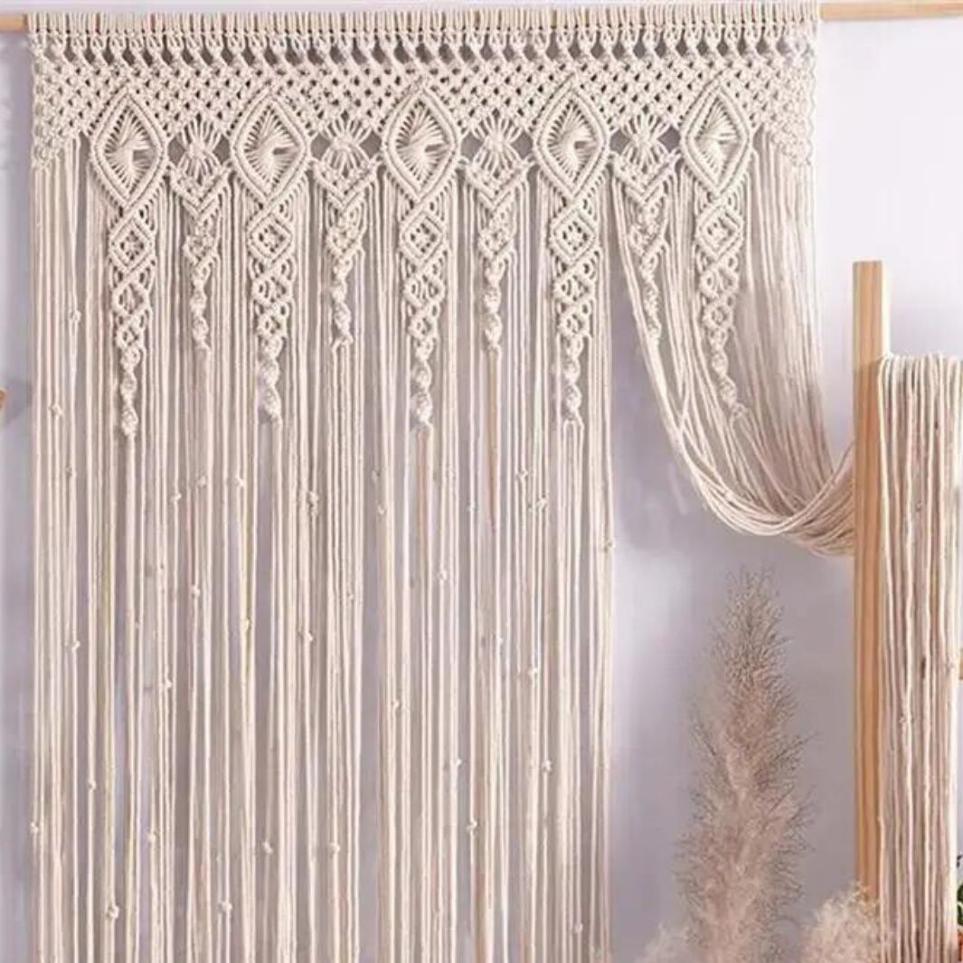 Rideau Macramé "Cordoue" - Largeur 75cm Longueur 200cm Macramé&Co | La décoration bohème de votre intérieur