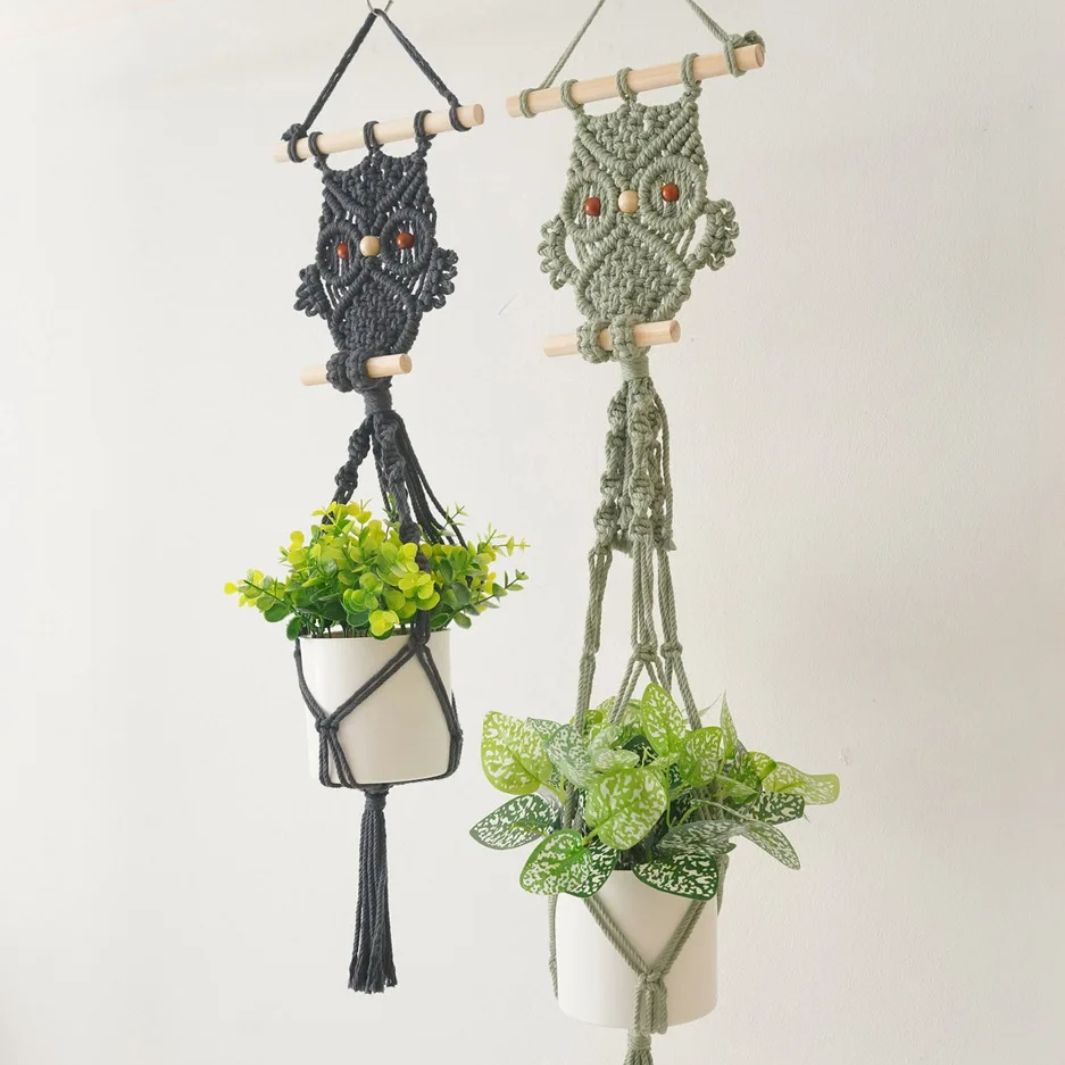 Suspension Chouette Macramé "Ottawa" Macramé&Co | La décoration bohème de votre intérieur